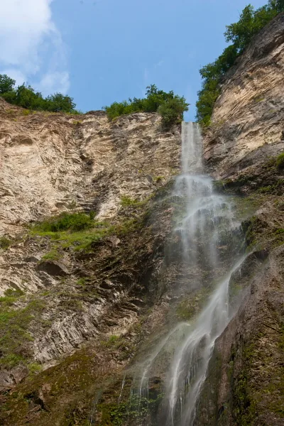 Brinta Waterfall near Kobarid in the Soča Valley